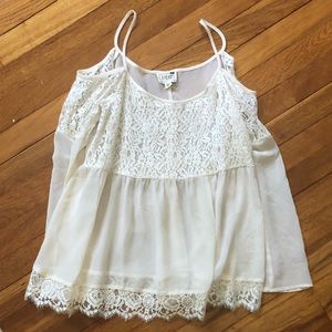 White Lace Off Shoulder Blouse